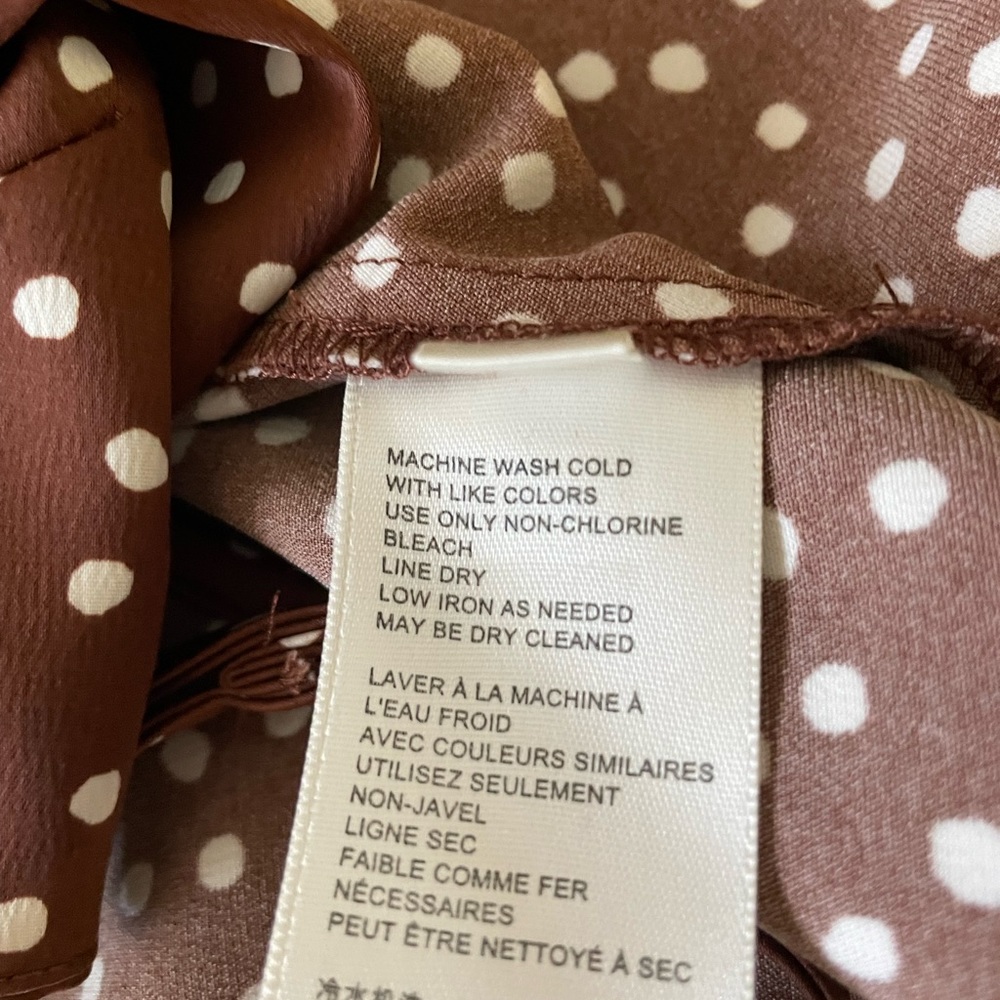 Urban Outfitters brown and white polka dot midi NWT SZ S - Picture 16 of 16